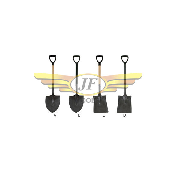 JF TOOLS Iron Shovels, for Garden Use, Color : Black
