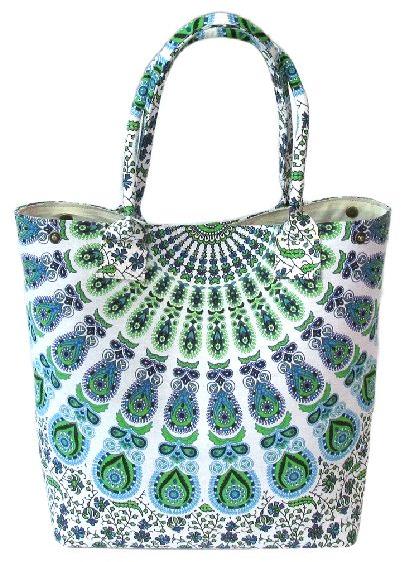 Multi Color Mandala Woman Handbag, Size : 15 X 18 Inches