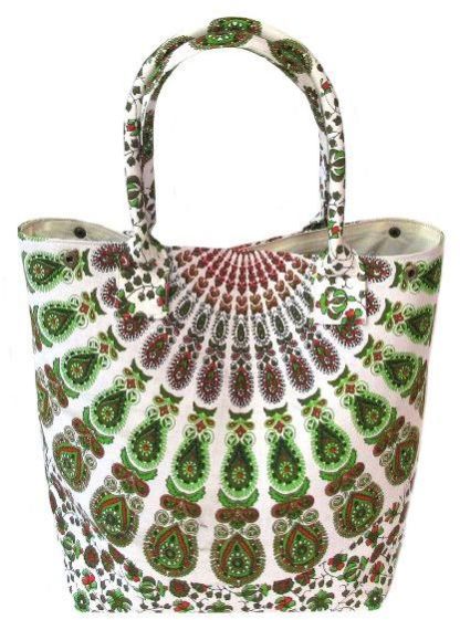 Mandala Printed Cotton Ladies Handbag