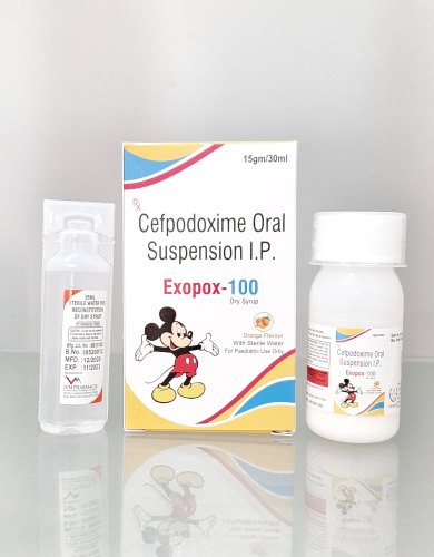 Cefpodoxime Oral Suspension, for Hospital, Clinic, Packaging Size : 15 gm / 30 ml