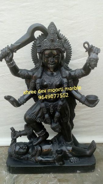 Black Marble Kali Statue, for Garden, Home, Office, Packaging Type : Carton Box