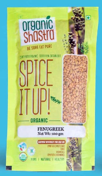 Organic Shastra Fenugreek Seeds, for Cooking, Packaging Type : Plastic Pouch