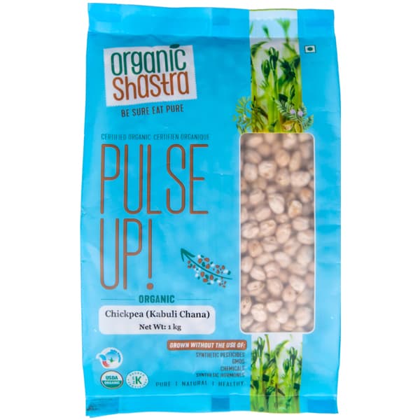 Organic Shastra Kabuli Chana, for Cooking, Packaging Type : Plastic Pouch