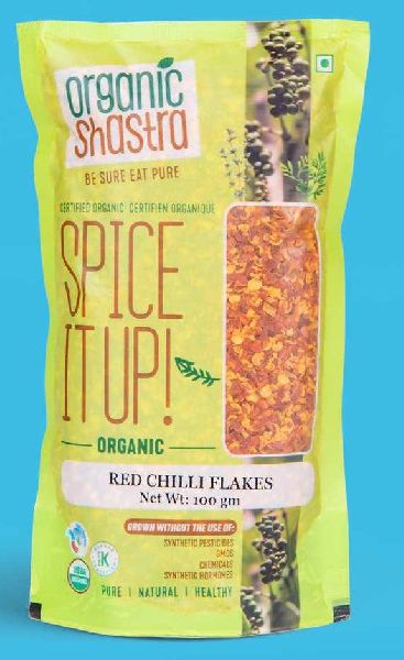 Organic Shastra Red Chilli Flakes, Shelf Life : 1Years