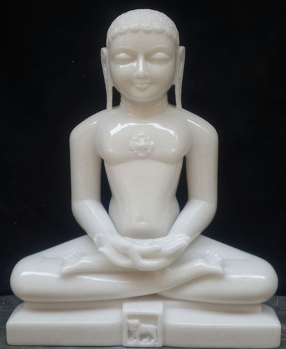 Polished Marble Jain Statue, for Home, Office, Shop, Packaging Type : Carton Box, Thermocol Box