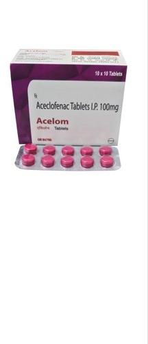 Acelom Aceclofenac Tablets, Packaging Size : 10X10