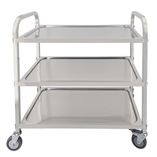 Stainless steel utility trolley