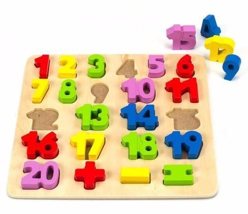 Plastic Wooden Number Puzzle