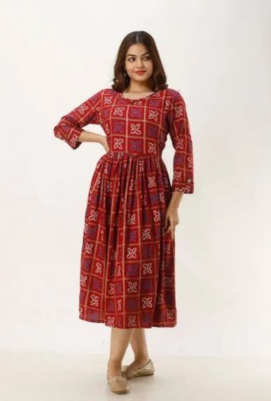 Maroon Anarkali Kurti