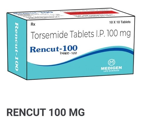 RENCUT 100 Torsemide Tablets, Packaging Type : 10 x 10 Tablet