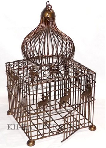 Iron Square Bird Cage, Color : Black