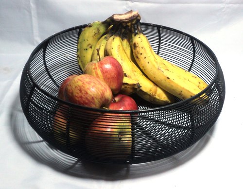 Round Metal Wire Fruit Bowl, for Home, Size : 13x5 inch