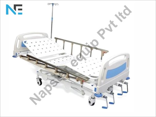 Napster Rectangular Iron Polished Operating Type ICU Bed, for Hospital, Folding Style : Foldable