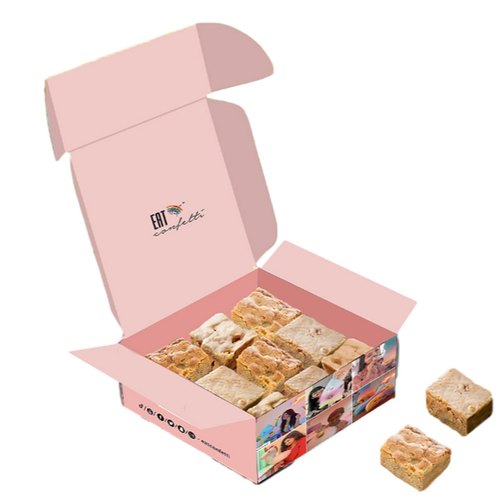 Eat Confetti Square White Chocolate Brownie, Packaging Type : Box