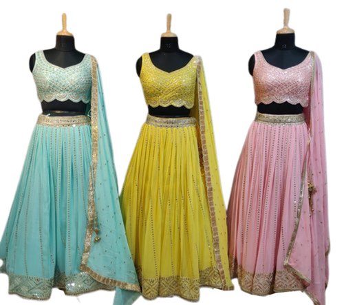 Embroidered Lehenga Choli, Occasion : Party Wear