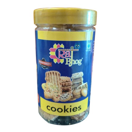 Raj Bhog Dry Fruit Bakery Cookies, Packaging Type : Plastic Jar