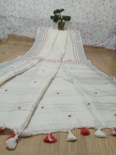 Cotton Embroidery Saree, Occasion : Casual Wear