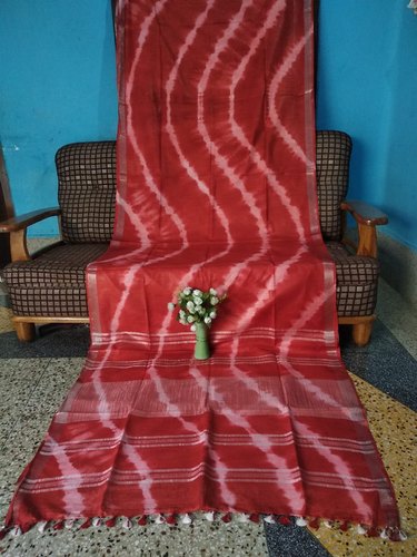 Cotton Slubshibori Saree, Saree Length : 6.3 m (with blouse piece)