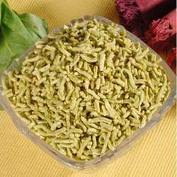 Green Palak Sev Namkeen, for Snacks, Taste : Spicy