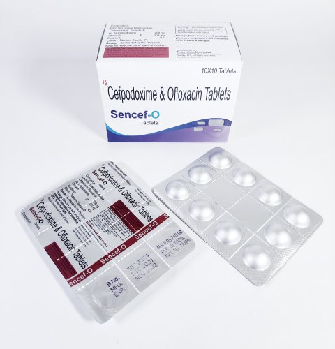 SENCEF-O Cefpodoxime Ofloxacin Tablet, Packaging Size : 10X10T ALU-ALU