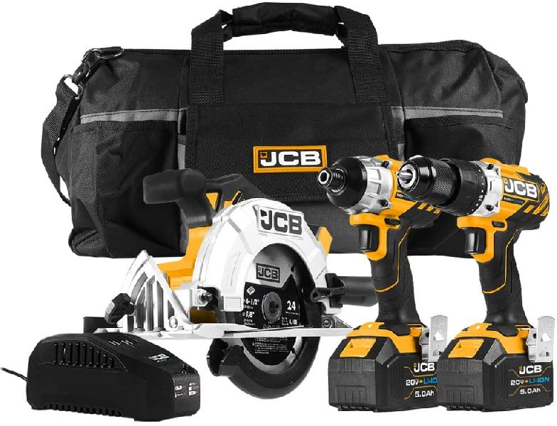 JCB Tool Kit Including JCB 20V Drill Driver JCB 20V Impact Driver  20V Circular Saw