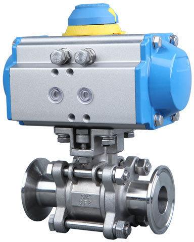 Flowtech Stainless Steel Pneumatic Ball Valve, Size : 15-300 mm