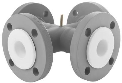 Flowtech Medium Pressure Metal Ptfe Lined Cross Valve, for Water Fitting