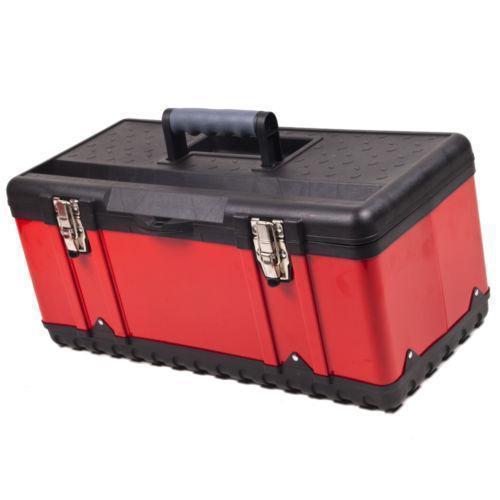 Plastic Portable Tool Box, Color : Red Black