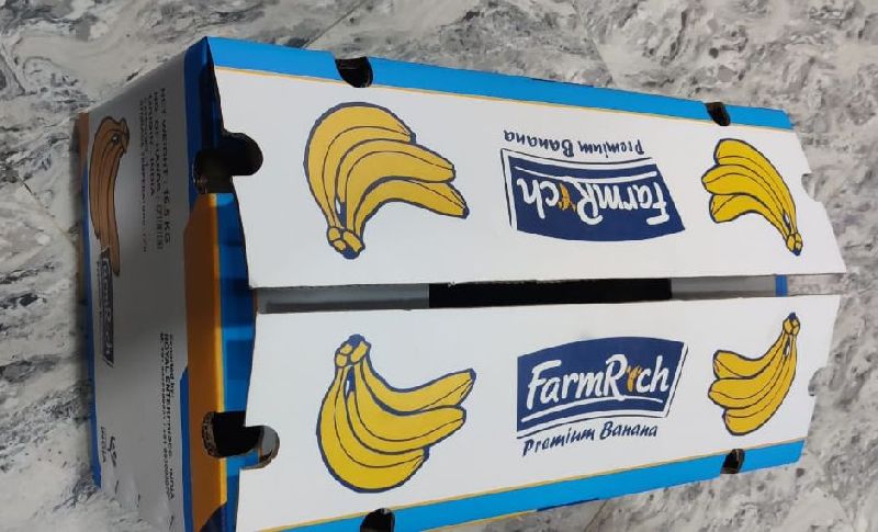 Printed Corrugated Board banana packaging box, Size : Multisize