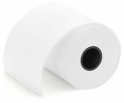 Staple cube Plain Wood Pulp thermal paper rolls, Size : 79x25 meters