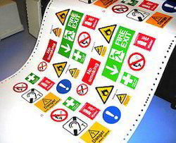Rectangular Adhesive Paper Printed Stickers, Color : colourfull
