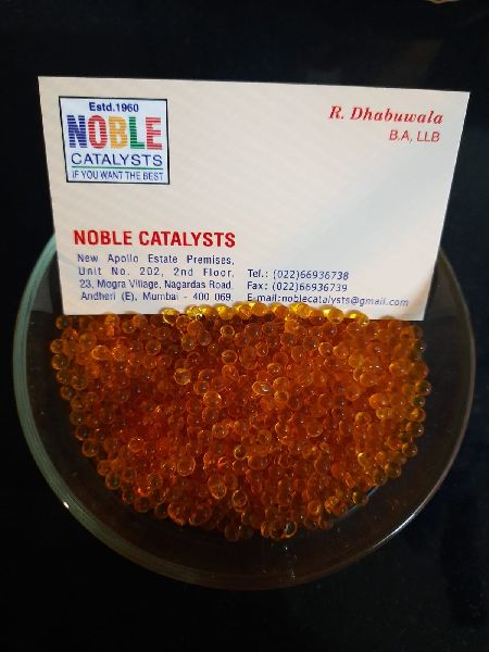 Noble Polished Orange Silica Gel Beads, Size : 8mm