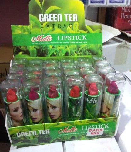 Matte Green Tea Lipstick, Packaging Size : 24.pc