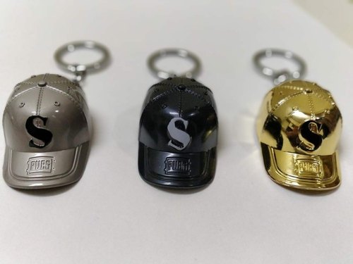 Design Stainless Steel Pubg Cap Keychain, Color : multi