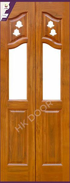 Hinged African Teak Wood Double Door