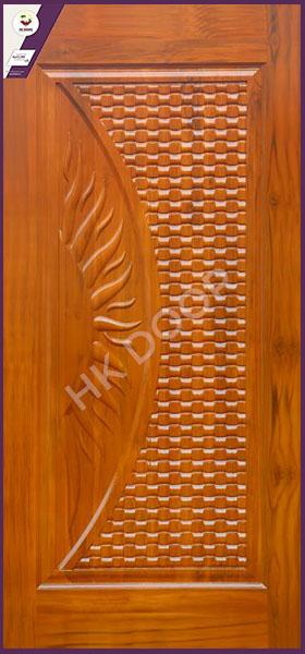 Polished African Teak Wood Door