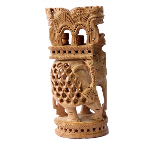 100-150 gm Wooden Jali Ambabari Elephant, for Decoration