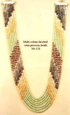 Semi Precious Faceted Beads, Color : Multi-colored