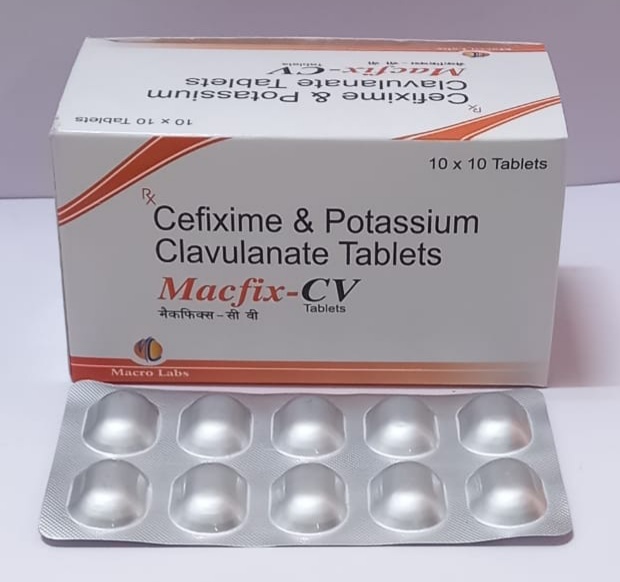 CEFIXIME200MG+CLAVULANIC ACID 125MG TAB, for Pharmaceuticals, Form : Tablets