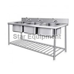 Polished Three Sink Unit, for Wall Hanging, Certification : ISI Certification