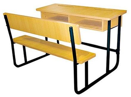 Mild Steel Wood School Desk, Color : Brown