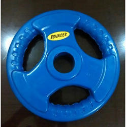  Round Tri Grip Rubber Plates, Color : Blue