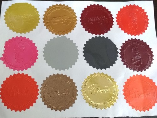 Pragati impressions Paper Embossing Seal Sticker, Color : Maroon