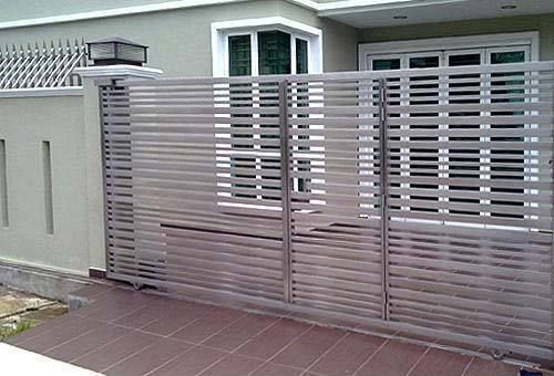 Automatic Stainless Steel Sliding Gate, for College, Outside The House, Parking Area, School, Feature : Anti Corrosive