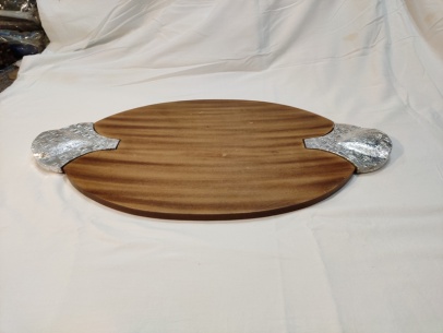 MDF Polished Plain Oval Serving Handle Tray, Feature : Durable, Light Weight