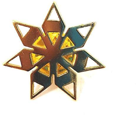 Gold Plated Star Shape Metal Lapel Pin