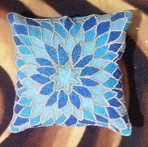 MKS INDIA Beaded Cushion Cover, Color : Multi