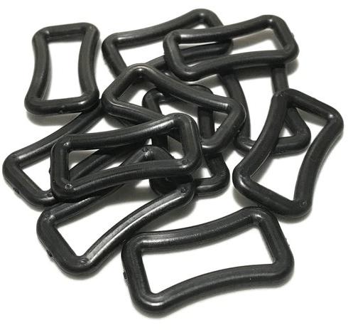Plastic Loop buckle, Color : Black