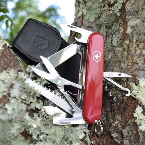 Stainless Steel ABS Multifunctional Pocket Knives, Color : Red, Black