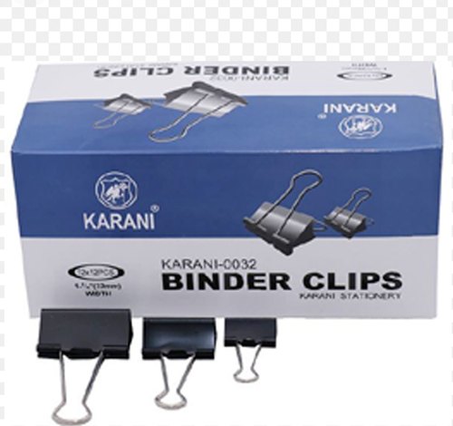 Black Binder Clips, Packaging Type : Box